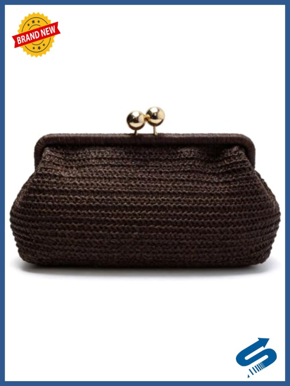 Straw Clutch Woven Evening Bag Retro Textured Women Top Handle Summer